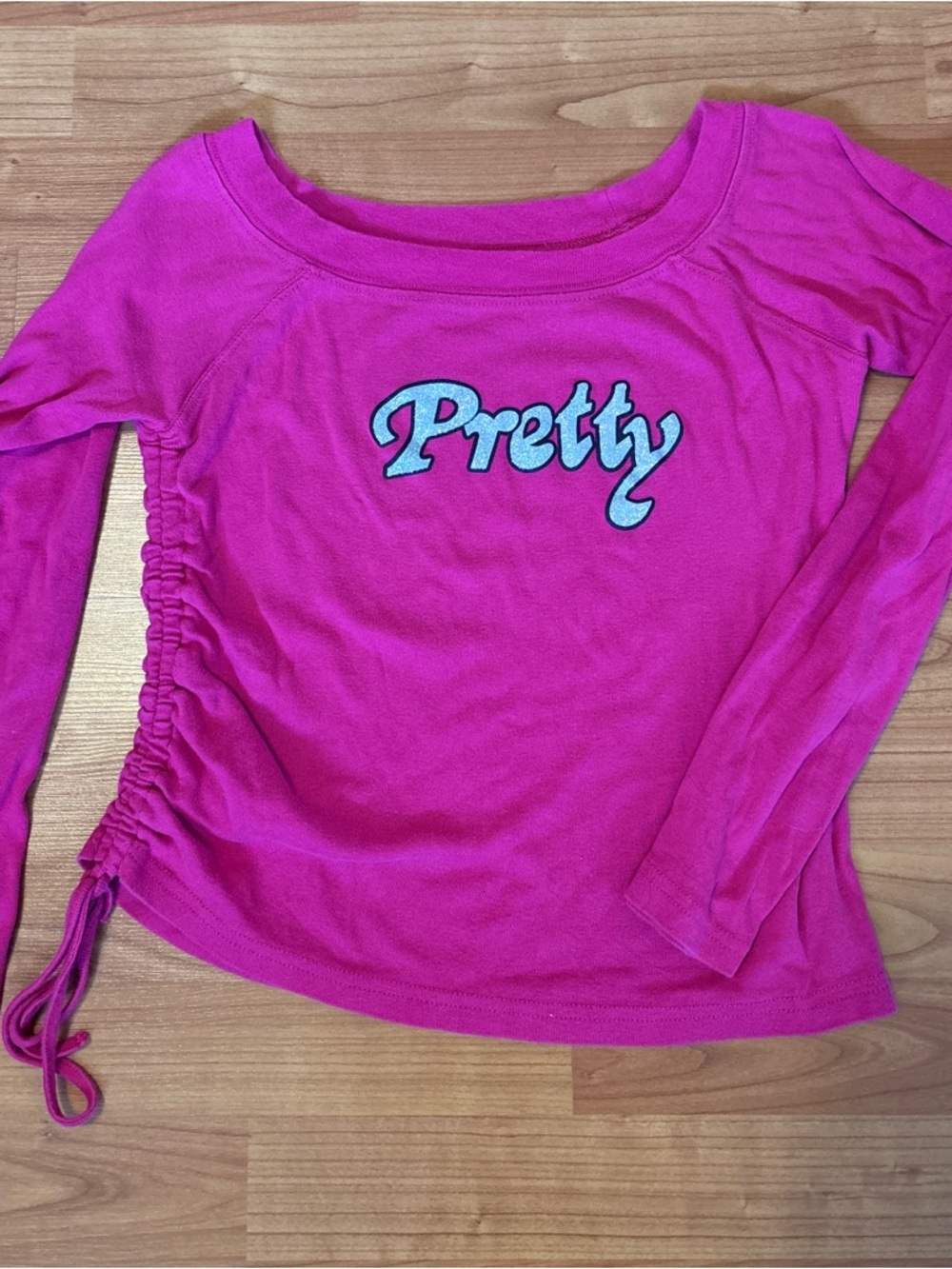 Pretty Y2K Pink Long Sleeve Baby Tee